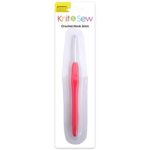 K&S Crochet Hook Pink 14cm 3mm