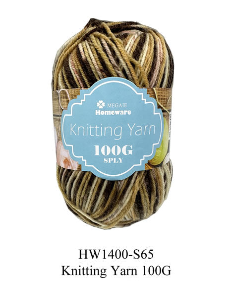 Yarn mix brown/black/white