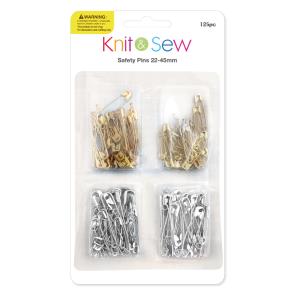 K&S Safety Pins 125pc 22-45mm