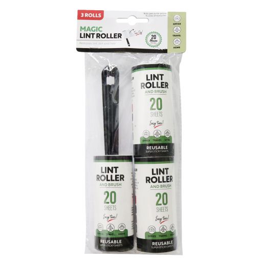 Lint Roller 20 Sheets 3pk