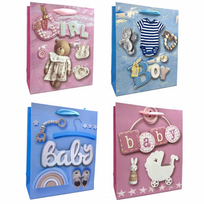 Gift Bag 3D Glitter Baby