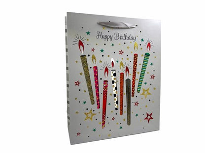Gift Bag Glitter Happy Birthday