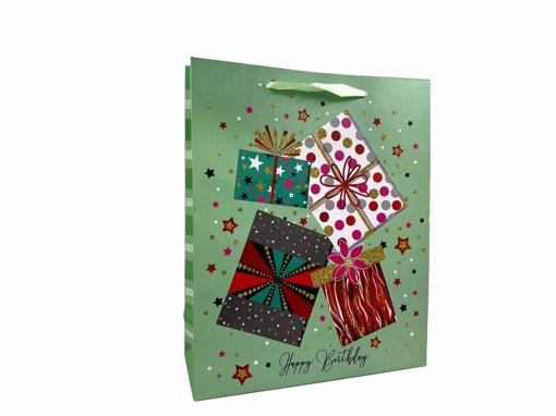 Gift Bag Glitter Happy Birthday