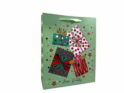 Gift Bag Glitter Happy Birthday