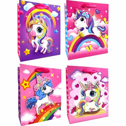 Gift Bag 3D Glitter Unicorn