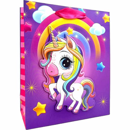 Gift Bag 3D Glitter Unicorn