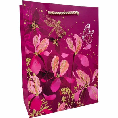 Gift Bag Flowers Glitter
