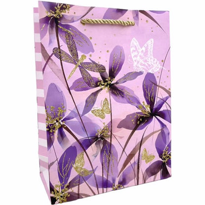 Gift Bag Flowers Glitter