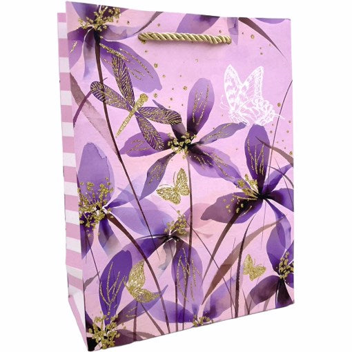 Gift Bag Flowers Glitter
