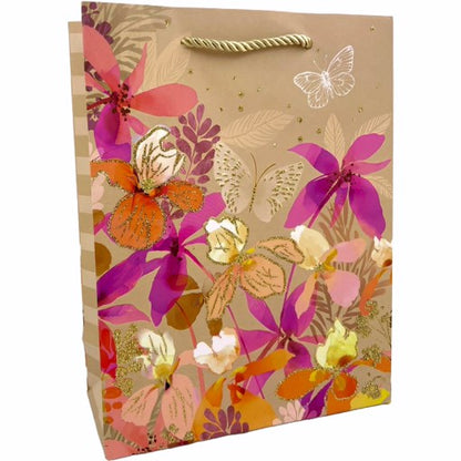 Gift Bag Flowers Glitter