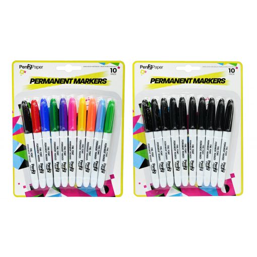 Permanent Markers Blk/Mixed