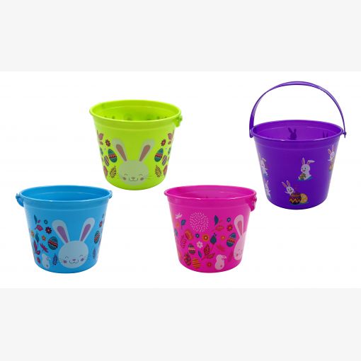Egg Hunt Bucket Plastic Asst
