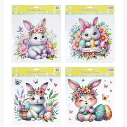 Easter Bunny Window Sticker Asst
