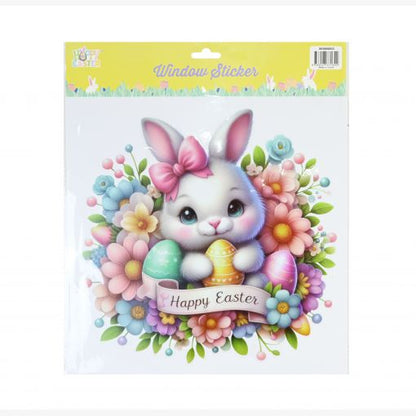 Easter Bunny Window Sticker Asst